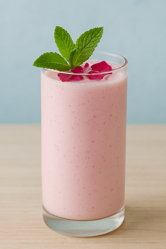Coconut Rose Lassi (Non‑Dairy)